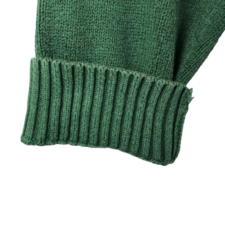 Ralph Lauren POLO RALPH LAUREN Cotton knit half zip sweater Men's XL size cotton green type Vintage Second Hand