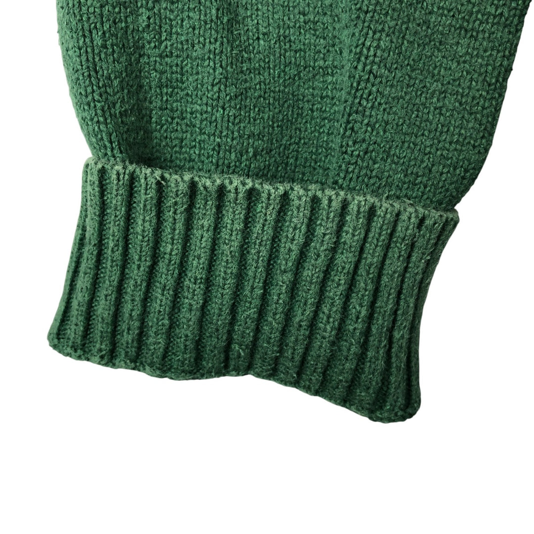 Ralph Lauren POLO RALPH LAUREN Cotton knit half zip sweater Men's XL size cotton green type Vintage Second Hand