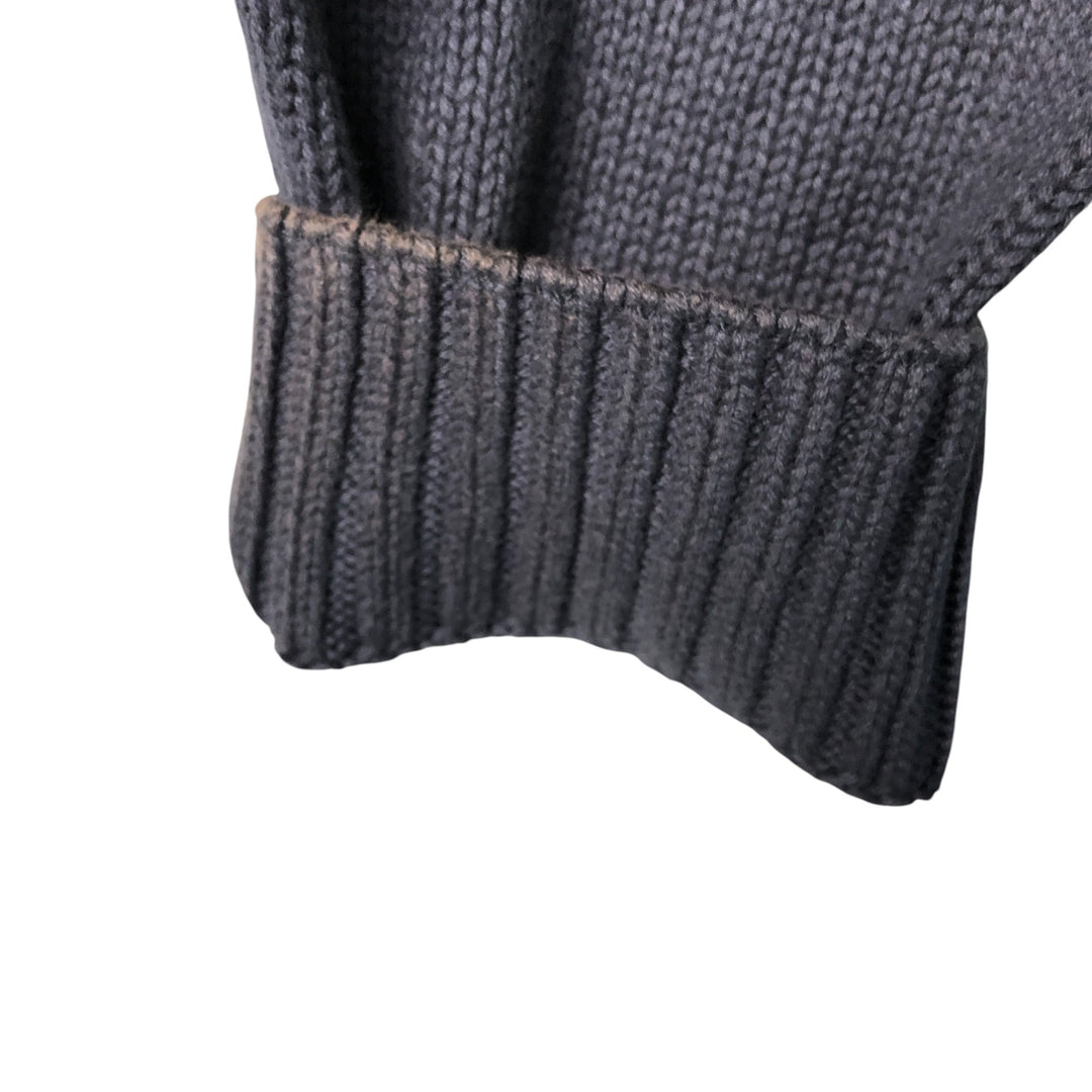CHAPS Cotton Knit Half Zip Sweater, Men's Size L cotton navy blue type Vintage Second Hand