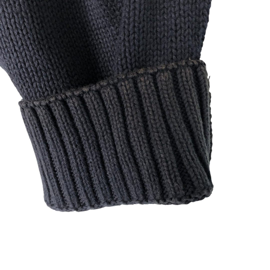 CHAPS Cotton Knit Half Zip Sweater, Men's Size L cotton navy blue type Vintage Second Hand