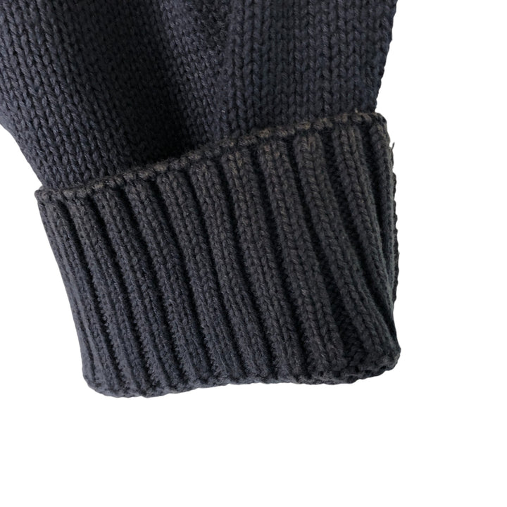 CHAPS Cotton Knit Half Zip Sweater, Men's Size L cotton navy blue type Vintage Second Hand
