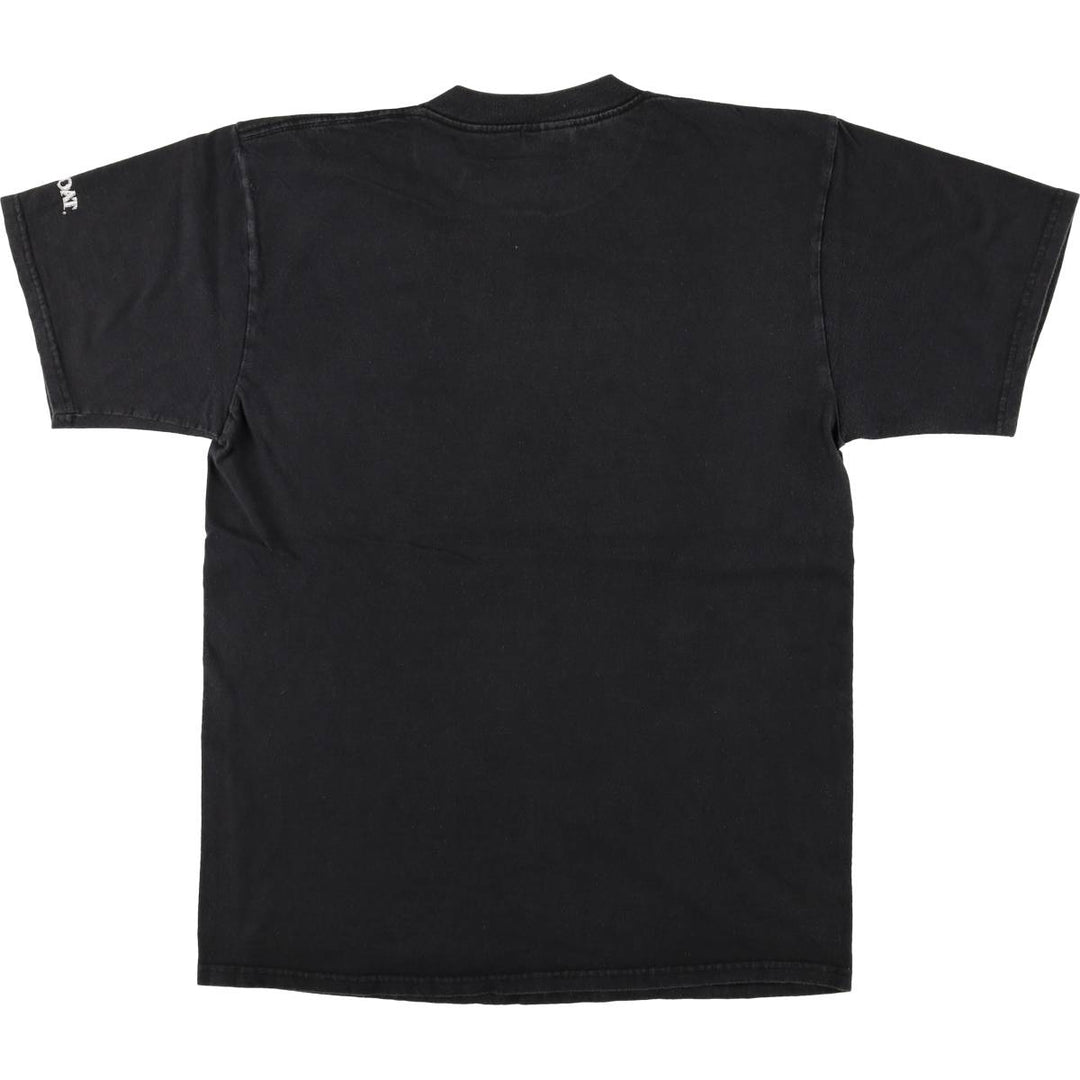 TULTEX Message Print T-Shirt, Men's Size L cotton black type Vintage Second Hand