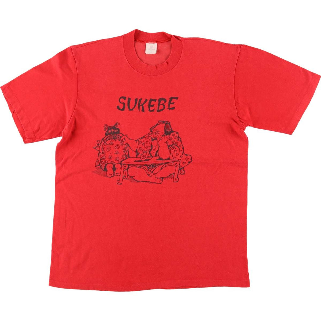 Vintage 90'S STEDMAN HI CRU Printed T-Shirt, Made in USA, Men's Size L cotton red type Vintage Second Hand
