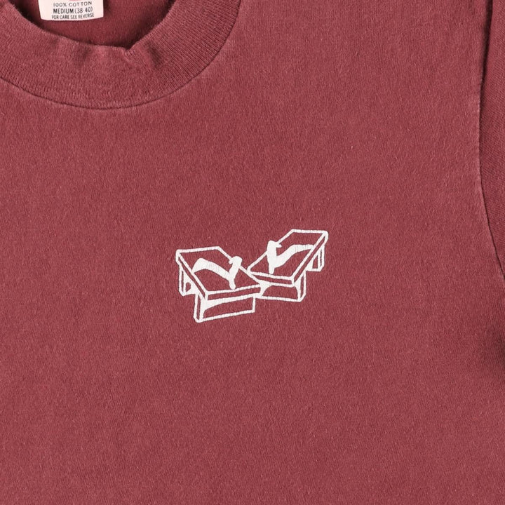 Vintage 90'S STEDMAN HI CRU Printed T-Shirt, Made in USA, Men's Size Medium cotton red type reddish brown Vintage Second Hand