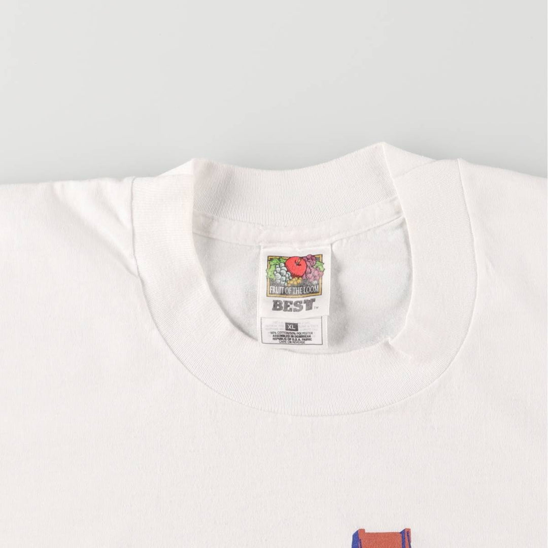 Fruit of the Loom Best Print T-Shirt, Made in USA, Men's XL cotton white type Vintage Second Hand