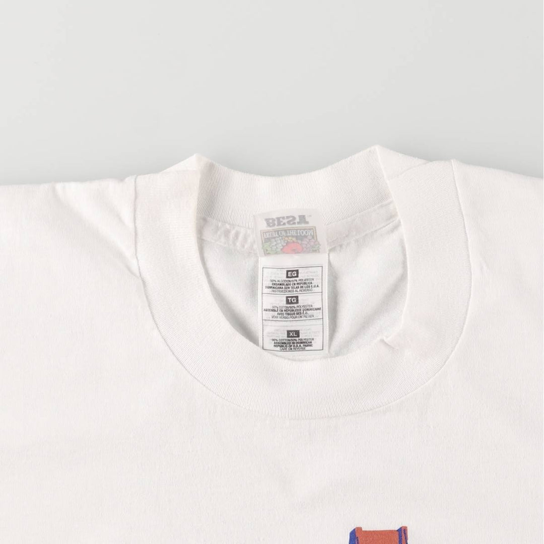 Fruit of the Loom Best Print T-Shirt, Made in USA, Men's XL cotton white type Vintage Second Hand