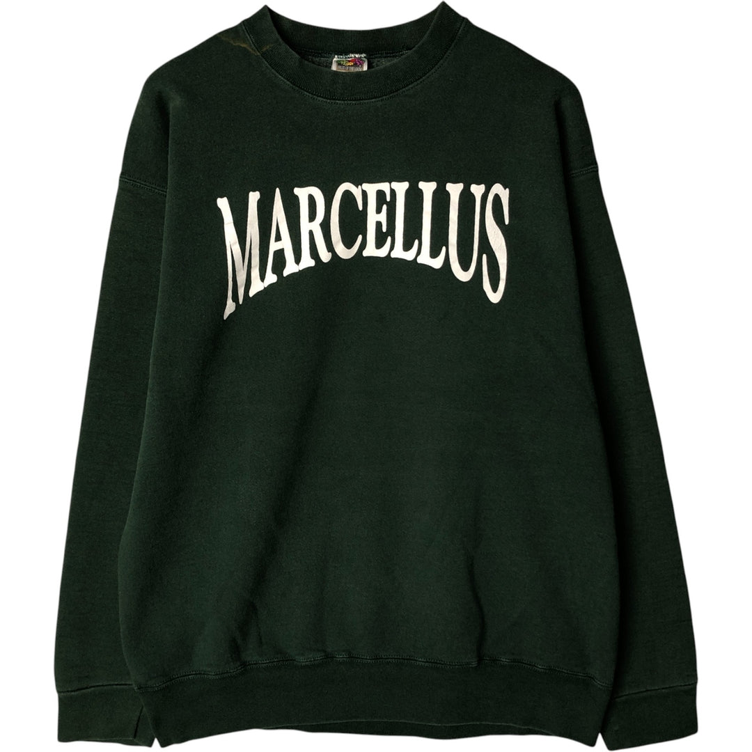 2000'S Fruit of the Loom Heavy Cotton College Sweatshirt, Men's Size XL cotton green type Vintage Second Hand