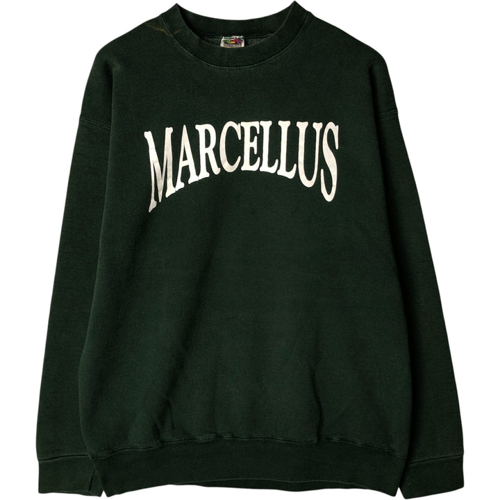 2000'S Fruit of the Loom Heavy Cotton College Sweatshirt, Men's Size XL cotton green type Vintage Second Hand