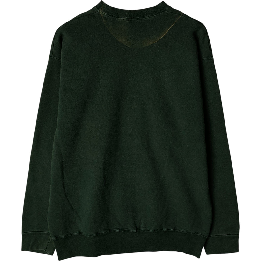 2000'S Fruit of the Loom Heavy Cotton College Sweatshirt, Men's Size XL cotton green type Vintage Second Hand