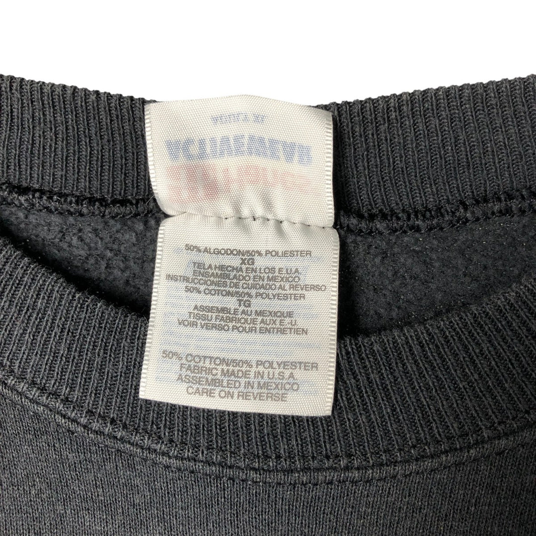 Vintage 1990'S Hanes Activewear Iowa University College Sweatshirt, Men's Size XL cotton black type Vintage Second Hand