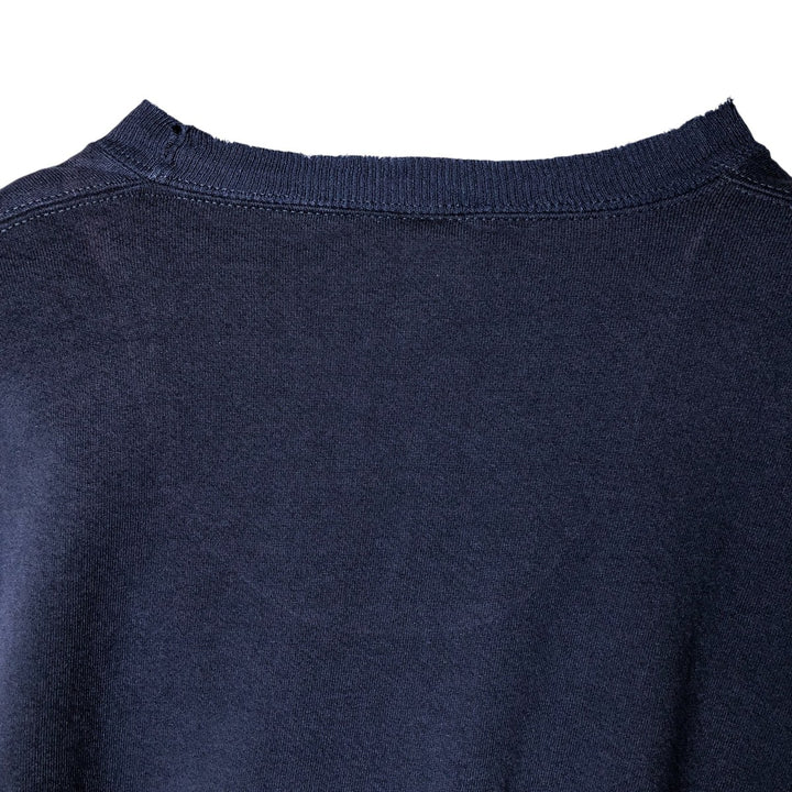 90'S Russell College Sweatshirt, Made in USA, Men's XXL, Vintage cotton navy blue type Vintage Second Hand