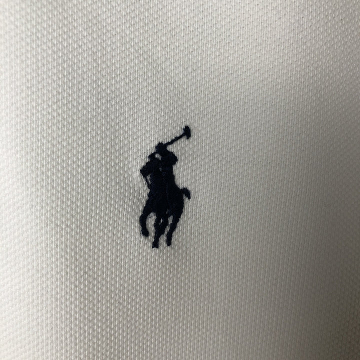 Ralph Lauren POLO by Ralph Lauren CUSTOM FIT short sleeve polo shirt, men's size L cotton white type Vintage Second Hand