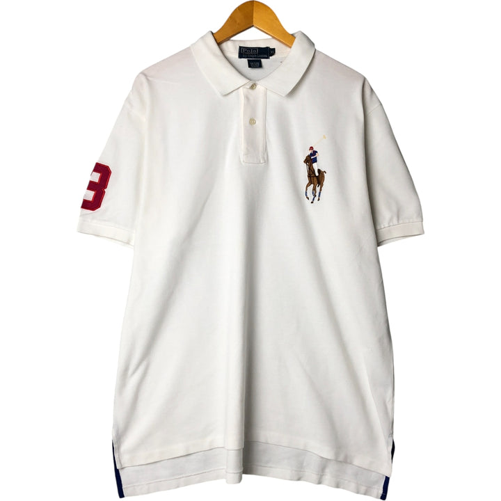 Ralph Lauren POLO by Ralph Lauren Big Pony Short Sleeve Polo Shirt Men's XL cotton white type Vintage Second Hand