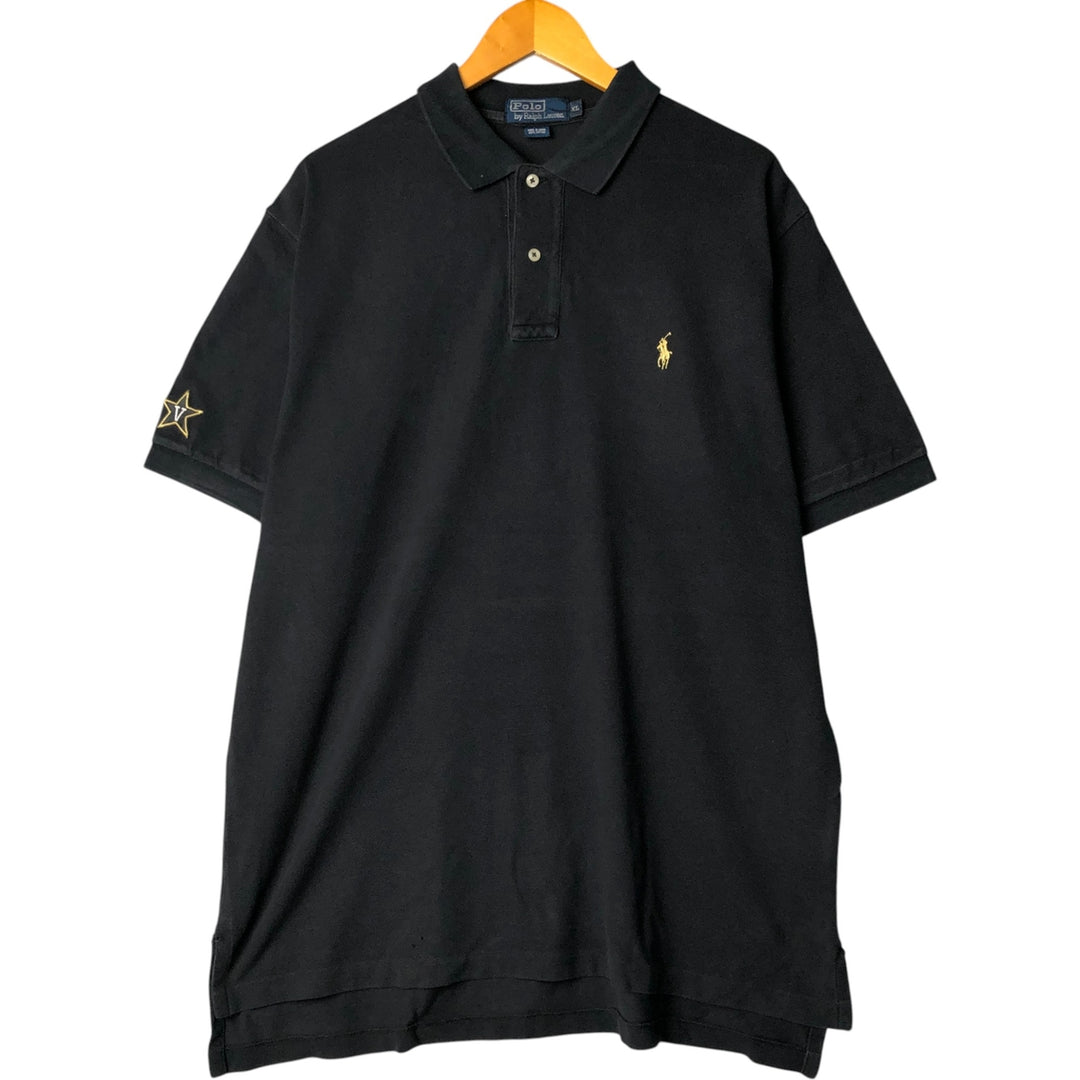 Ralph Lauren POLO by Ralph Lauren short sleeve polo shirt, men's XL size cotton black type Vintage Second Hand