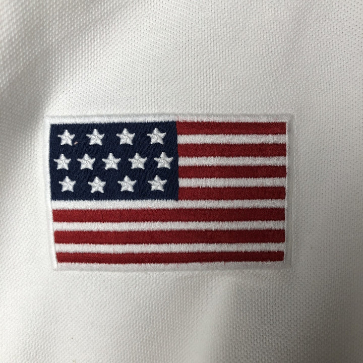 Ralph Lauren POLO by Ralph Lauren Big Pony Vancouver 2010 Olympics Short Sleeve Polo Shirt, Men's Size XL cotton pale white type Vintage Second Hand