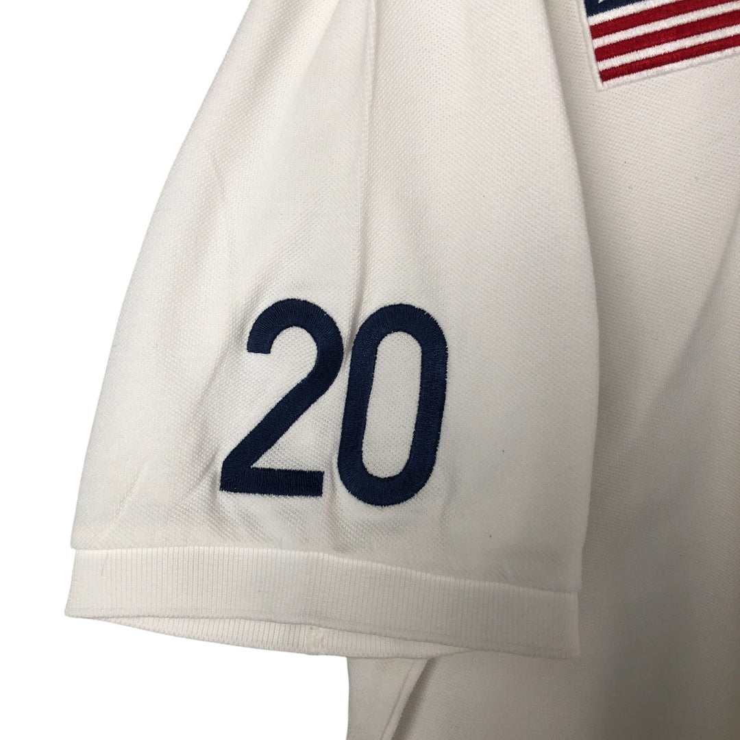 Ralph Lauren POLO by Ralph Lauren Big Pony Vancouver 2010 Olympics Short Sleeve Polo Shirt, Men's Size XL cotton pale white type Vintage Second Hand