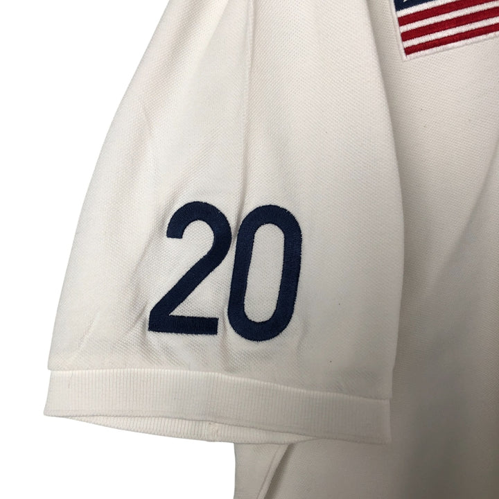 Ralph Lauren POLO by Ralph Lauren Big Pony Vancouver 2010 Olympics Short Sleeve Polo Shirt, Men's Size XL cotton pale white type Vintage Second Hand