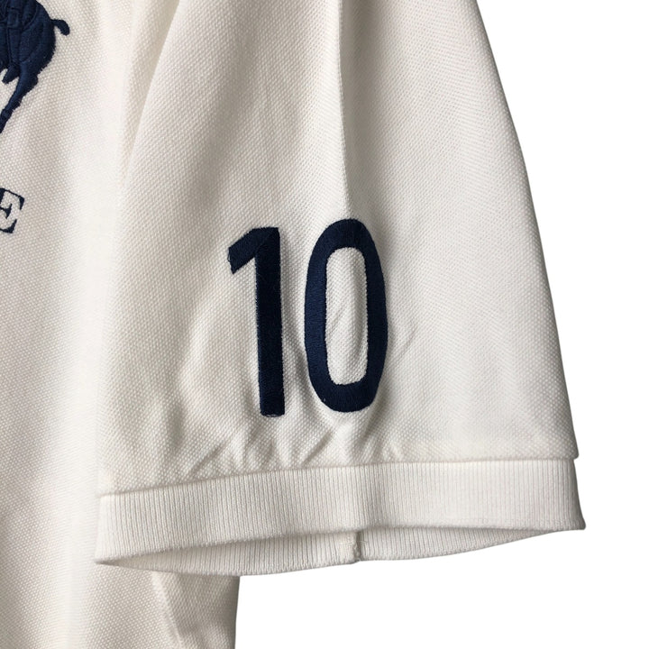Ralph Lauren POLO by Ralph Lauren Big Pony Vancouver 2010 Olympics Short Sleeve Polo Shirt, Men's Size XL cotton pale white type Vintage Second Hand