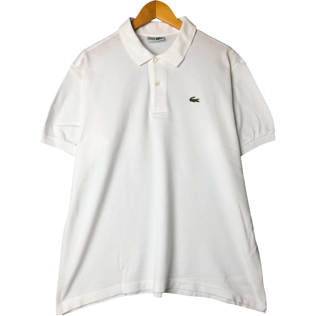 Vintage 1980'S Lacoste short-sleeved polo shirt, Made in France, Size 7, Men's XXL cotton white type Vintage Second Hand