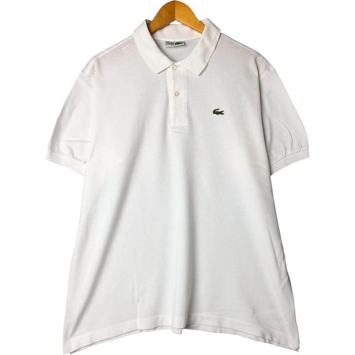 Vintage 1980'S Lacoste short-sleeved polo shirt, Made in France, Size 7, Men's XXL cotton white type Vintage Second Hand