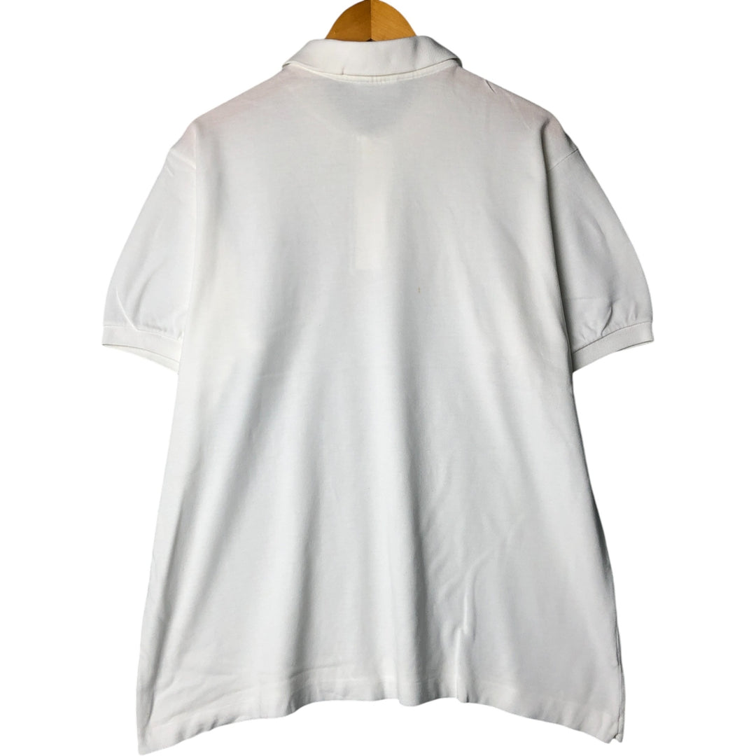 Vintage 1980'S Lacoste short-sleeved polo shirt, Made in France, Size 7, Men's XXL cotton white type Vintage Second Hand