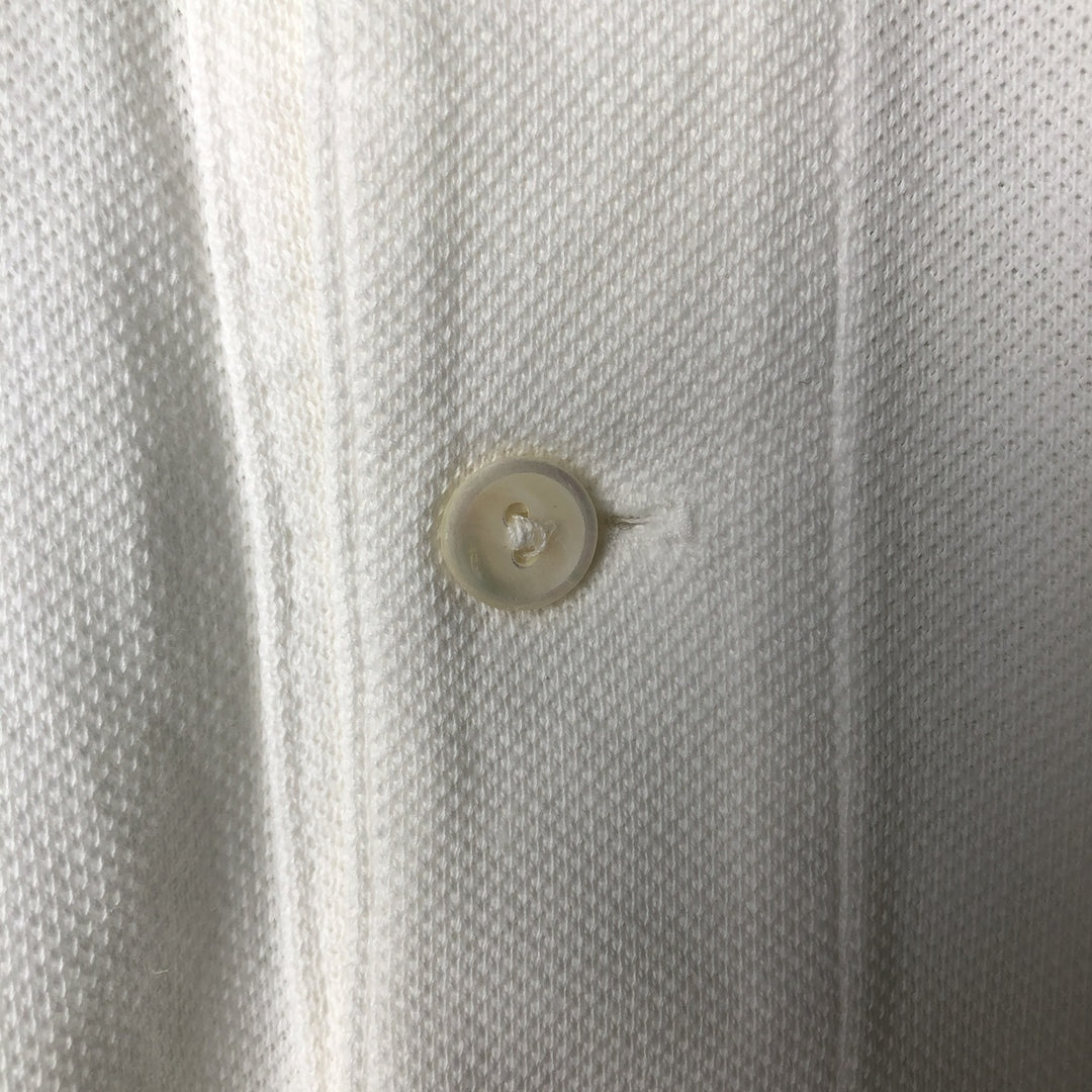 Vintage 1980'S Lacoste short-sleeved polo shirt, Made in France, Size 7, Men's XXL cotton white type Vintage Second Hand