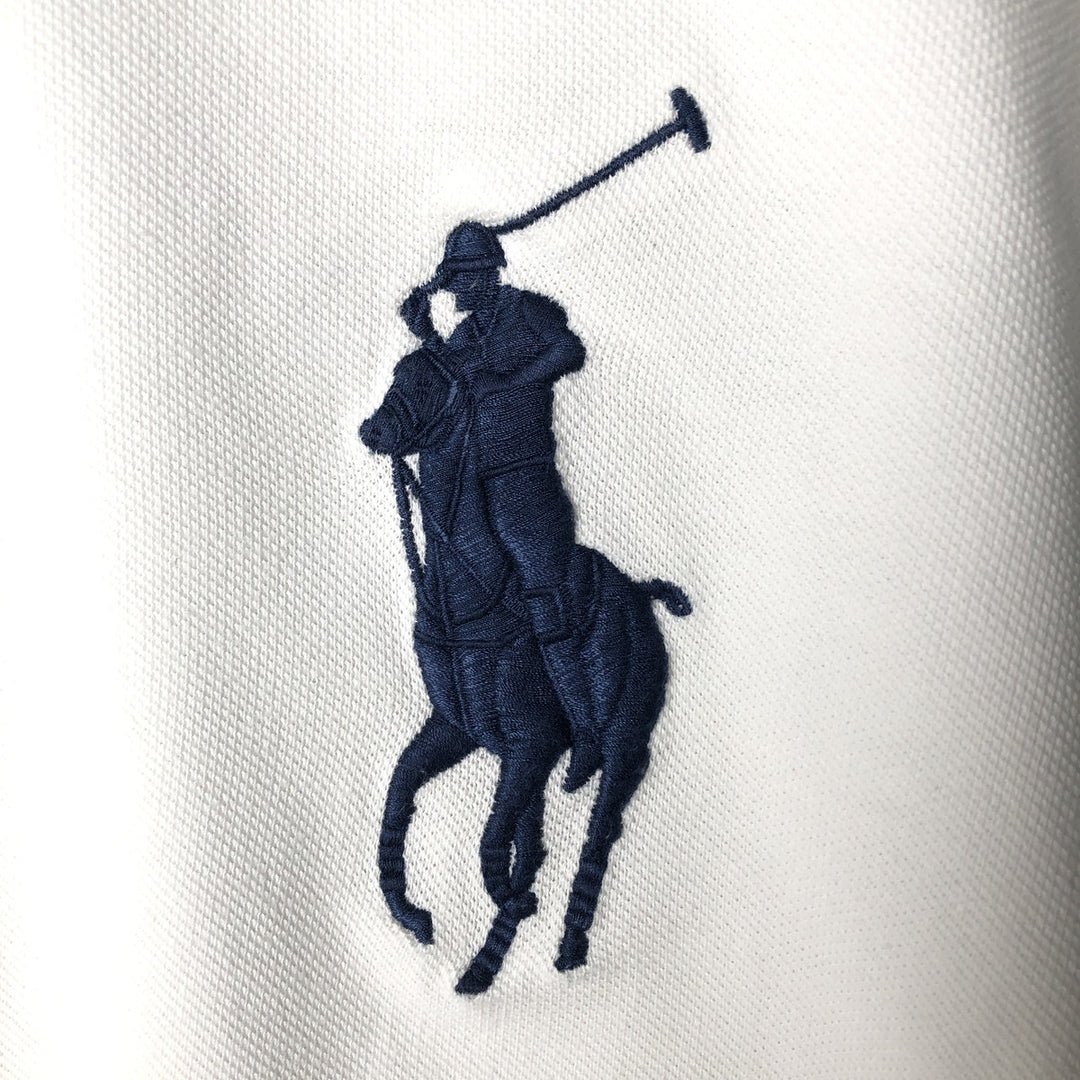 Ralph Lauren POLO RALPH LAUREN CUSTOM FIT Big Pony Short Sleeve Polo Shirt Men's XL cotton white type Vintage Second Hand