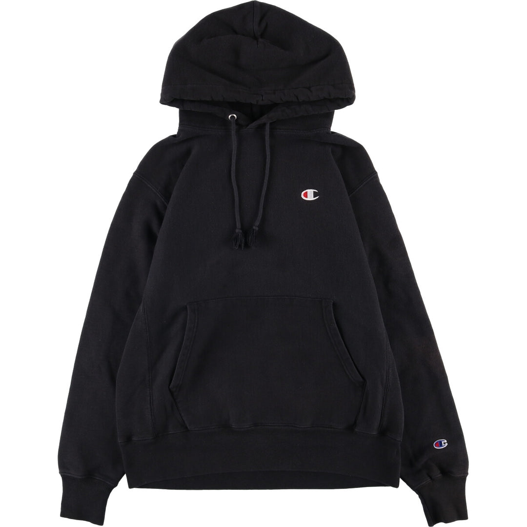 Champion REVERSE WEAVE Reverse Weave Sweat Pullover Hoodie Men's M cotton black type Vintage Second Hand