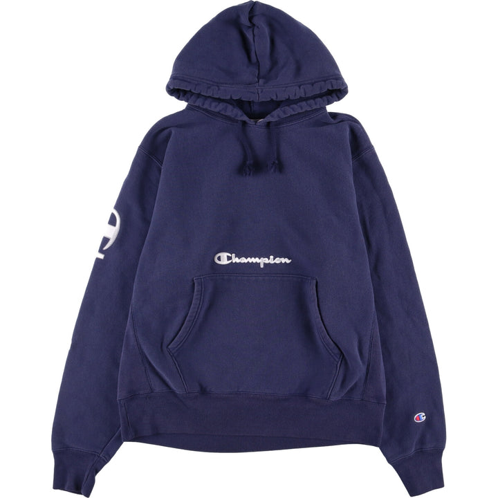 Champion REVERSE WEAVE Reverse Weave Sweat Pullover Hoodie Men's L size cotton navy blue type Vintage Second Hand