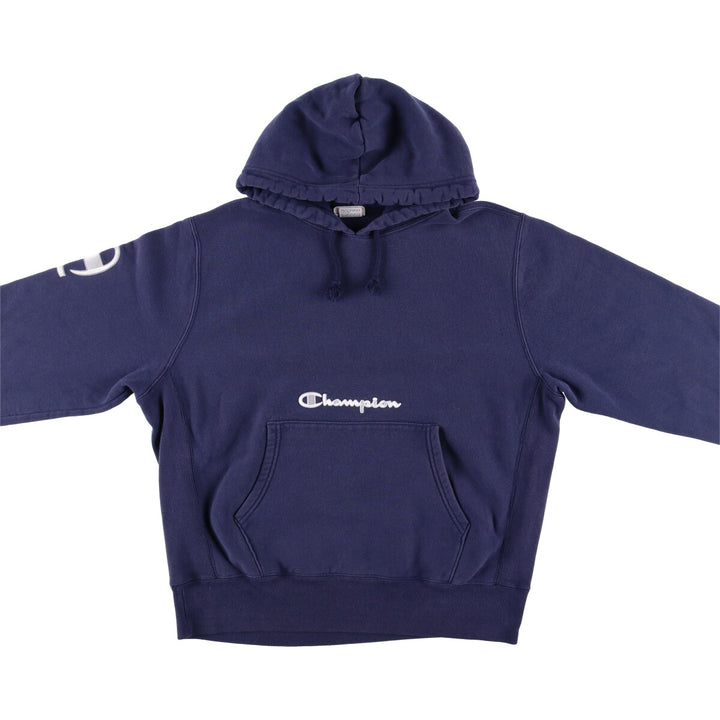 Champion REVERSE WEAVE Reverse Weave Sweat Pullover Hoodie Men's L size cotton navy blue type Vintage Second Hand