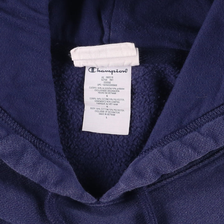 Champion REVERSE WEAVE Reverse Weave Sweat Pullover Hoodie Men's L size cotton navy blue type Vintage Second Hand