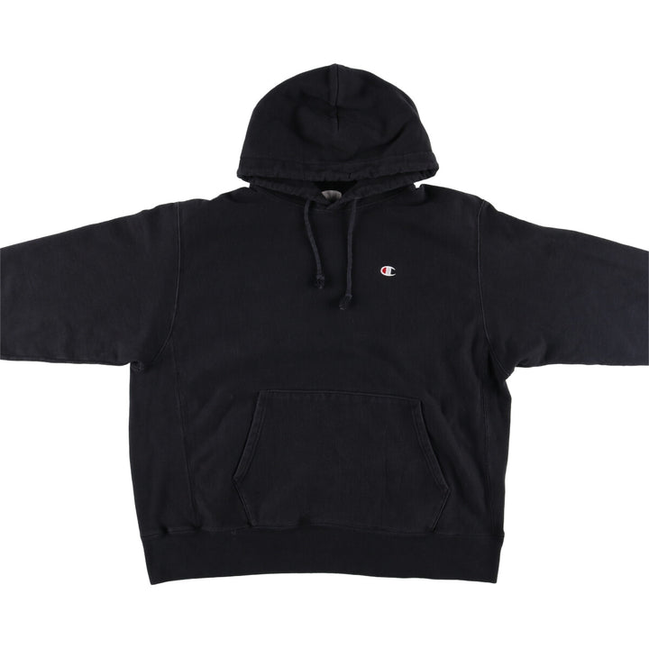 Champion REVERSE WEAVE Reverse Weave Sweat Pullover Hoodie Men's XL unclear black type Vintage Second Hand