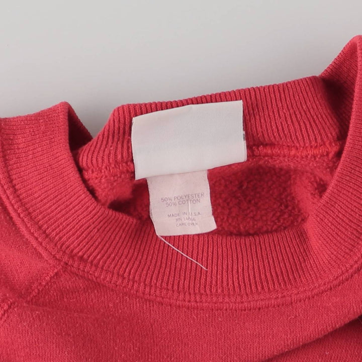Vintage 1980'S BASSETT-WALKER message print sweatshirt, made in the USA, men's size XL cotton red type Vintage Second Hand