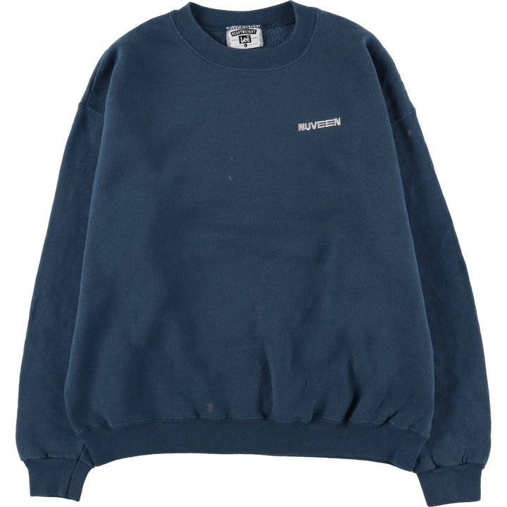 Vintage Lee Heavyweight One-Point Logo Sweatshirt from the 1990s, Made in USA, Men's Size L cotton blue type Vintage Second Hand