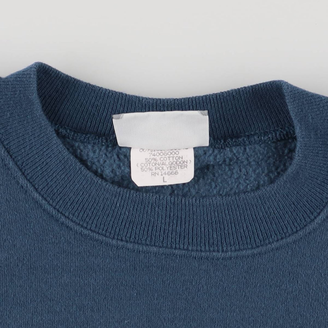 Vintage Lee Heavyweight One-Point Logo Sweatshirt from the 1990s, Made in USA, Men's Size L cotton blue type Vintage Second Hand