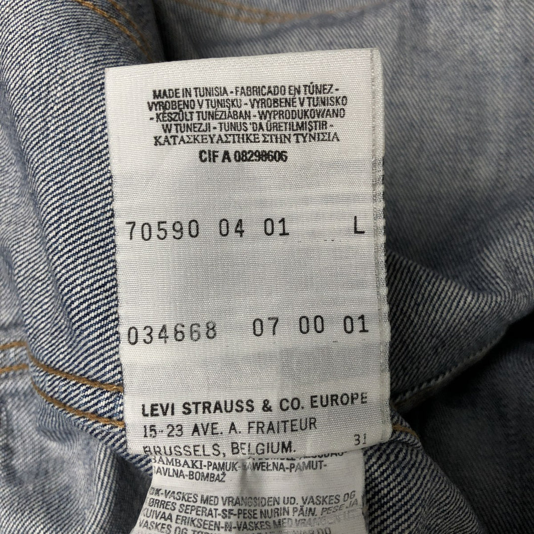 2000'S Levi's 70590 Euro Model Denim Jacket, Women's Size L cotton blue type Vintage Second Hand