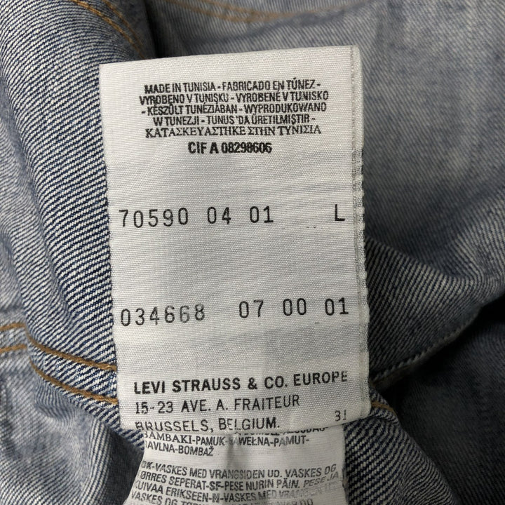 2000'S Levi's 70590 Euro Model Denim Jacket, Women's Size L cotton blue type Vintage Second Hand