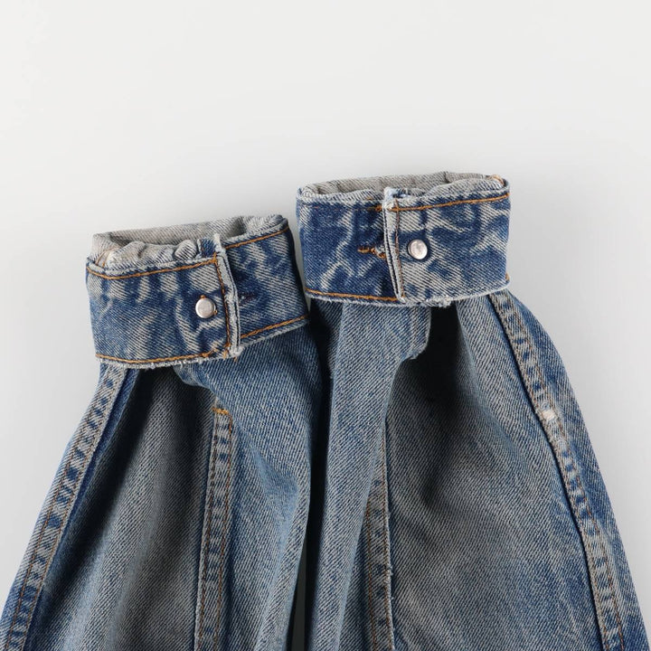 1980'S Levi's 70506-0216 Stars and Stripes Iron Maiden Custom Denim Jacket, Made in USA, Men's Size Small unclear blue type Vintage Second Hand