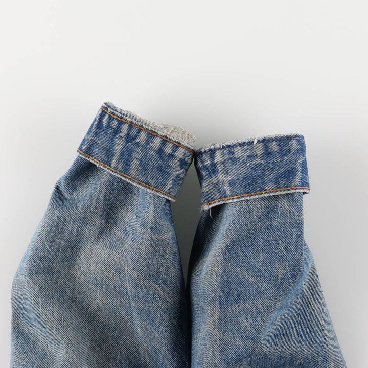 1980'S Levi's 70506-0216 Stars and Stripes Iron Maiden Custom Denim Jacket, Made in USA, Men's Size Small unclear blue type Vintage Second Hand