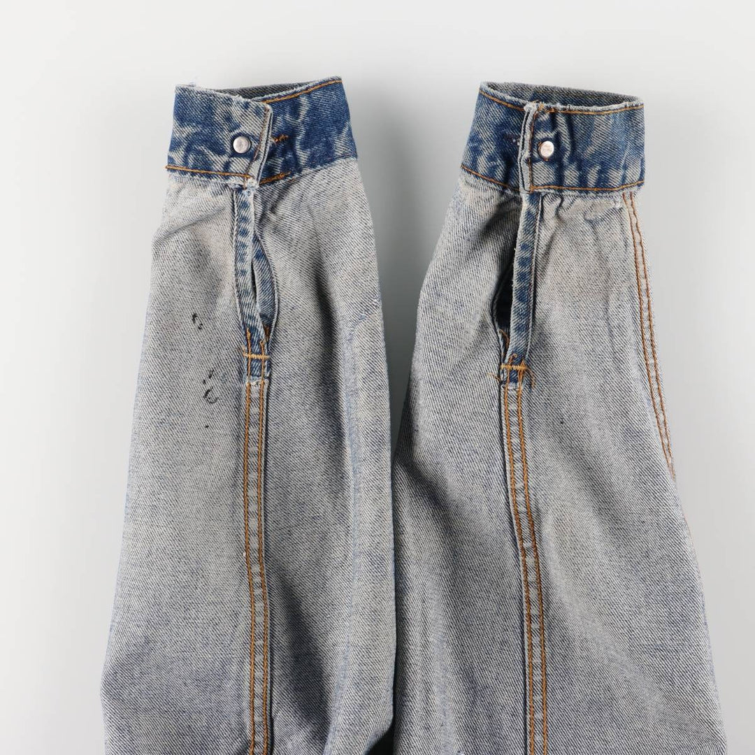 1980'S Levi's 70506-0216 Stars and Stripes Iron Maiden Custom Denim Jacket, Made in USA, Men's Size Small unclear blue type Vintage Second Hand