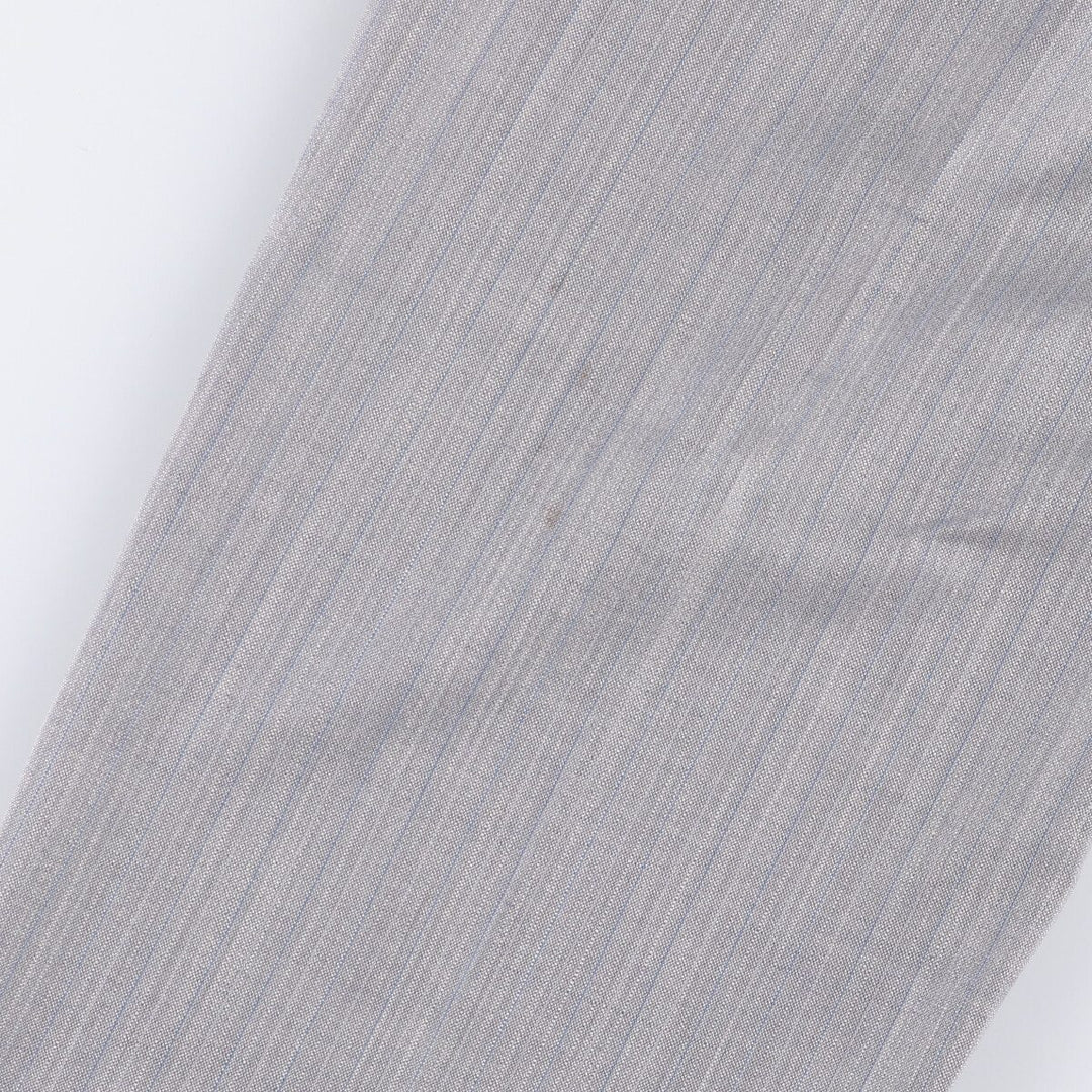 HENRY GRETHEL Striped Pattern Two-Pleated Slacks, Men's, Size W35, Vintage unclear gray type Vintage Second Hand