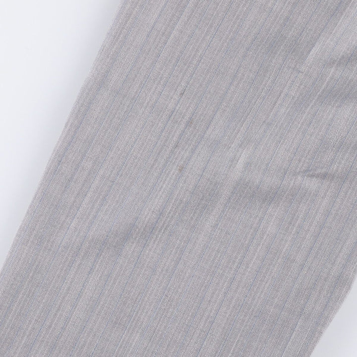 HENRY GRETHEL Striped Pattern Two-Pleated Slacks, Men's, Size W35, Vintage unclear gray type Vintage Second Hand