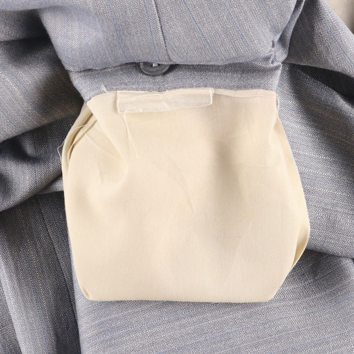 HENRY GRETHEL Striped Pattern Two-Pleated Slacks, Men's, Size W35, Vintage unclear gray type Vintage Second Hand