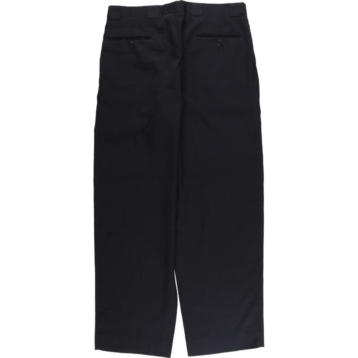 Bachrach Three-Tuck Slacks, Made in USA, Men's, Size W35 unclear black type Vintage Second Hand