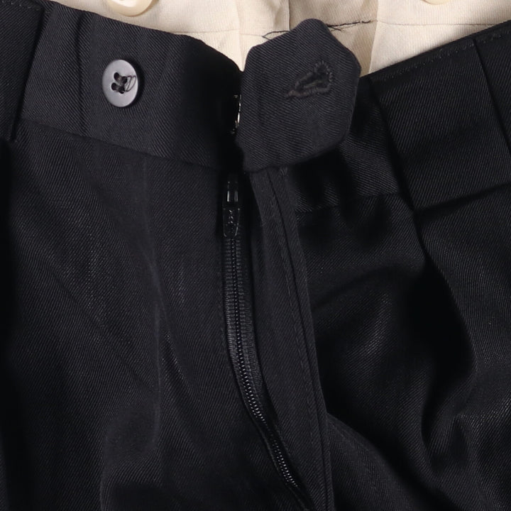 Bachrach Three-Tuck Slacks, Made in USA, Men's, Size W35 unclear black type Vintage Second Hand