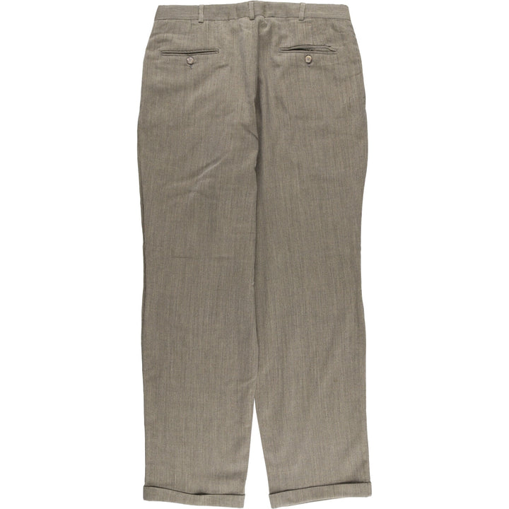 Perry Ellis Three-Tuck Slacks, Men's, Size W34 unclear gray type Vintage Second Hand