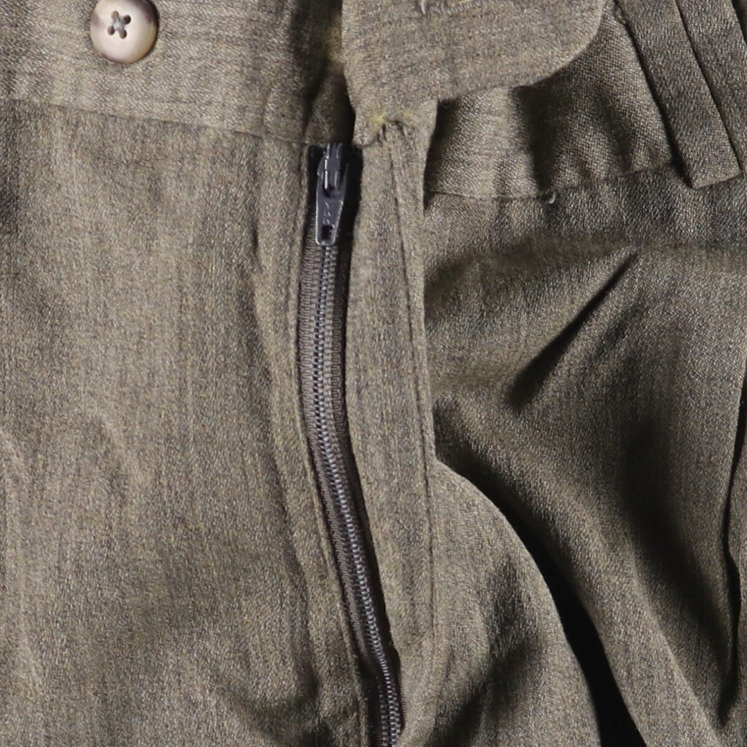Perry Ellis Three-Tuck Slacks, Men's, Size W34 unclear gray type Vintage Second Hand