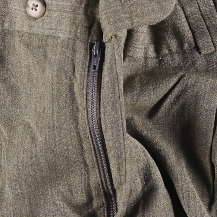 Perry Ellis Three-Tuck Slacks, Men's, Size W34 unclear gray type Vintage Second Hand