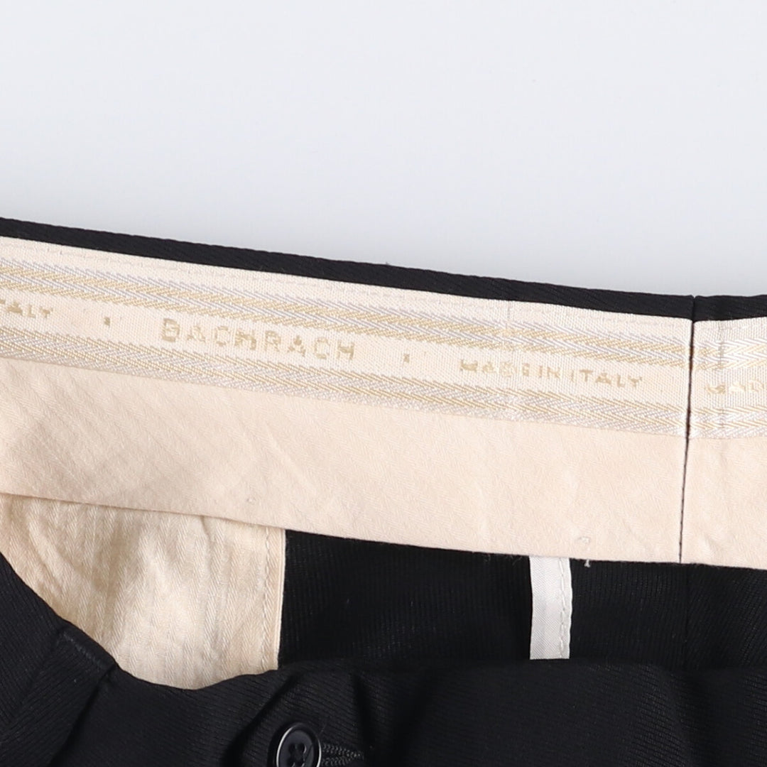 BACHRACH Two-pleat Slacks, Made in Italy, Men's, Size W33 unclear black type Vintage Second Hand