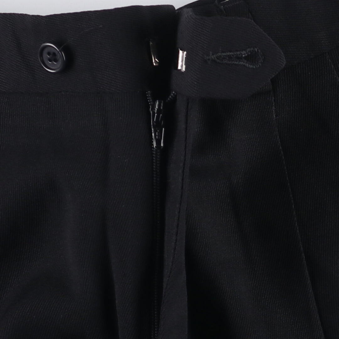 BACHRACH Two-pleat Slacks, Made in Italy, Men's, Size W33 unclear black type Vintage Second Hand
